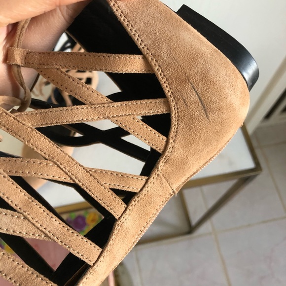 Jeffery Campbell Atrium Camel Gladiator Flats - Picture 8 of 8